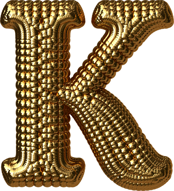 Gold Letter K