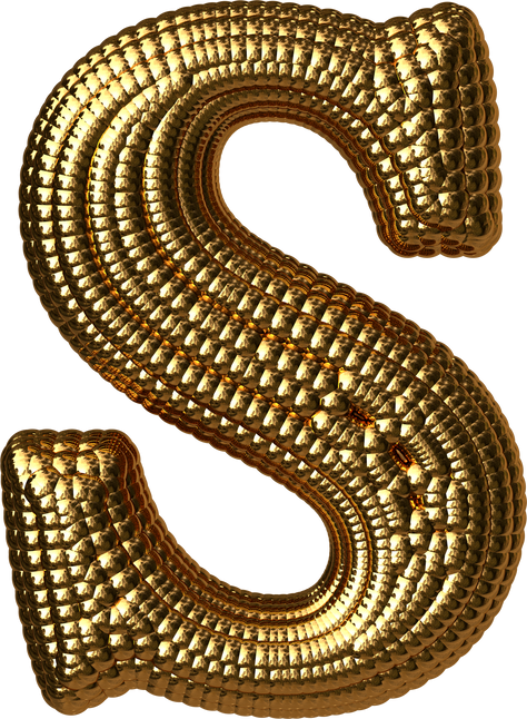 Gold Letter S